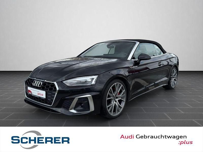Mythosschwarz metallic verdeck Gebraucht 2023 Audi A5 Cabriolet S-Line Cabrio | 42.949 € (Teuer) - Bild 1/4