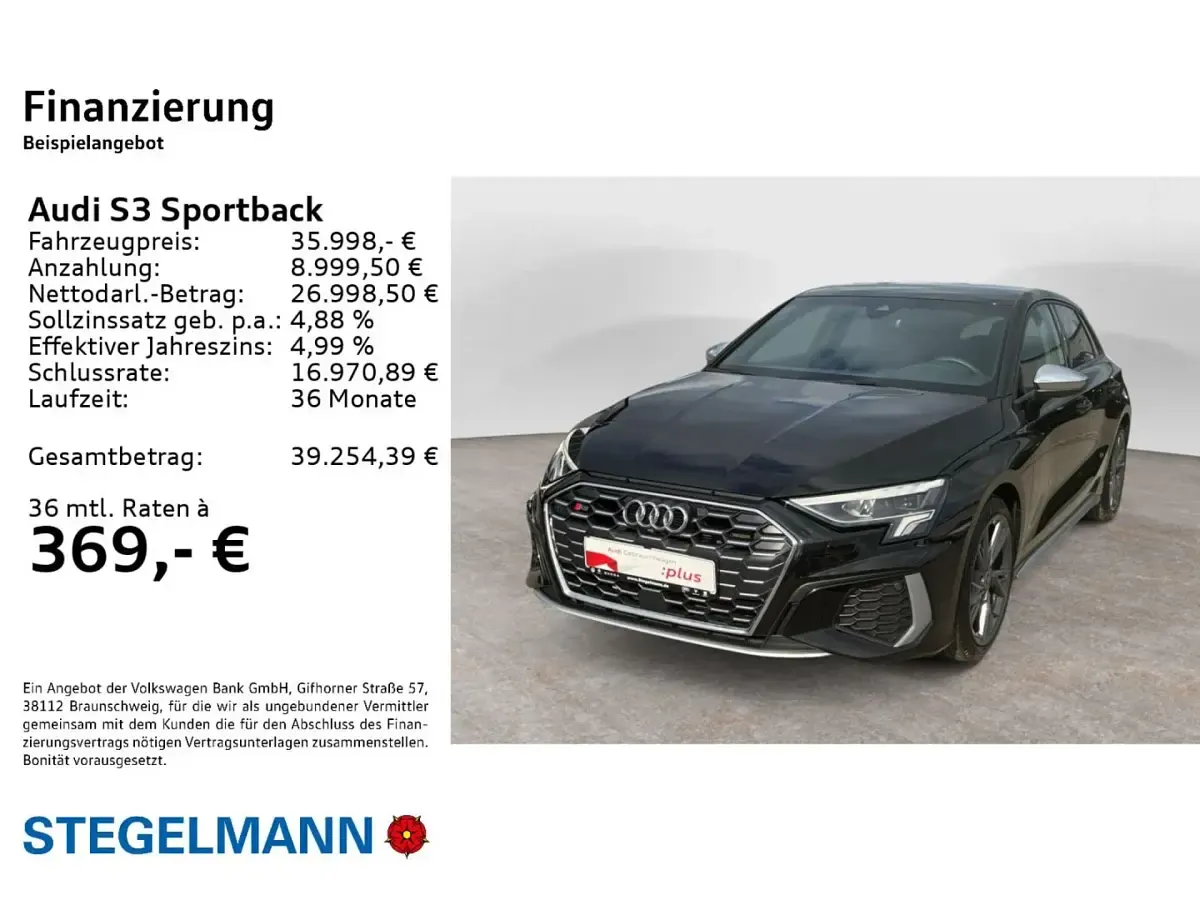 Gebraucht Audi S3 Basis 310 PS (228 kW) 2024 Mythosschwarz metallic Limousine