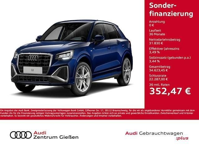 Navarrablau metallic Gebraucht 2025 Audi Q2 S-Line SUV | 31.830 € (Fairer Preis) - Bild 1/4