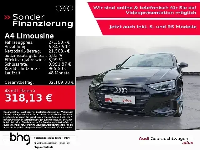 Gebraucht Audi A4 Advanced Plus 204 PS (150 kW) 2022 Limousine