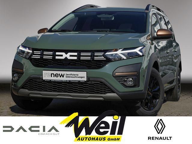 Grau (safarigrüngrau (grau)) Gebraucht 2024 Dacia Jogger Extreme Van / Kleinbus | 24.990 € (Etwas zu teuer) - Bild 1/4