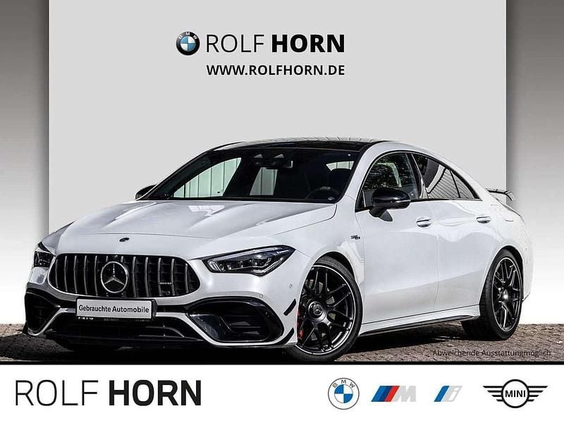Digitalweiß metallic Gebraucht 2023 Mercedes CLA45 AMG AMG Coupé | 49.940 € (Guter Preis) - Bild 1/4