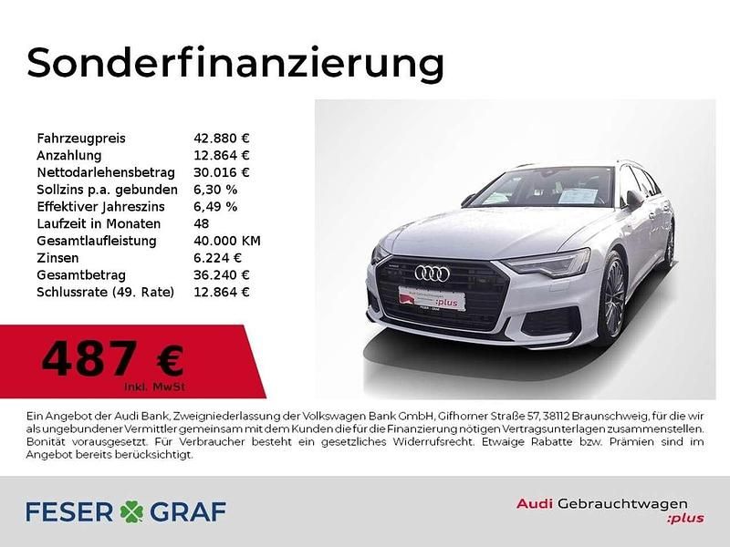 Weiss Gebraucht 2022 Audi A6 S-Line Kombi | 42.880 € (Guter Preis) - Bild 1/2