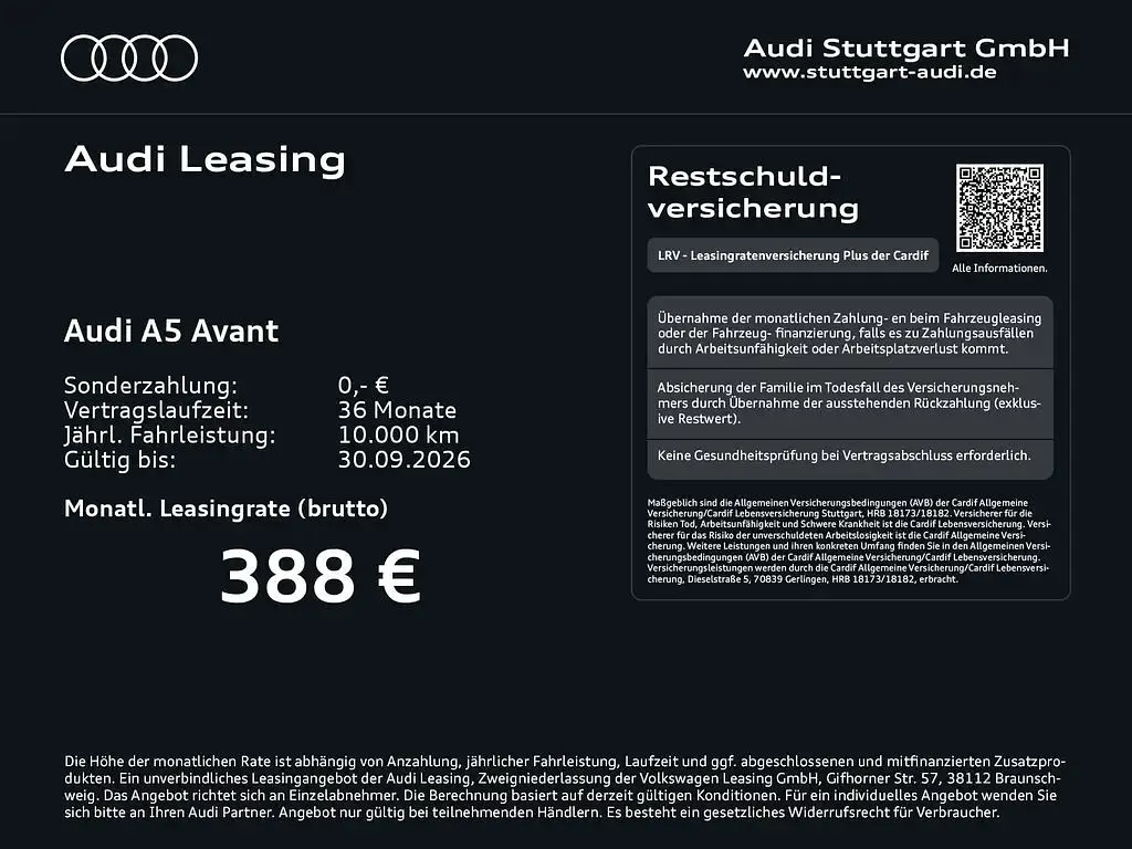 Gebraucht Audi A5 Ambiente 204 PS (150 kW) 2025 Firmamentblau metallic Kombi