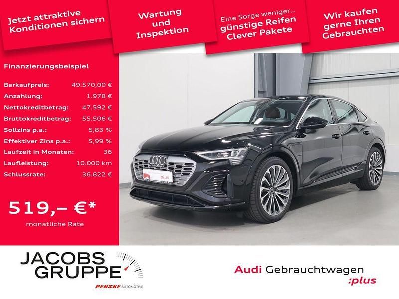 Mythosschwarz metallic Gebraucht 2023 Audi Q8 Sportback e-tron S-Line SUV | 49.570 € (Guter Preis) - Bild 1/4