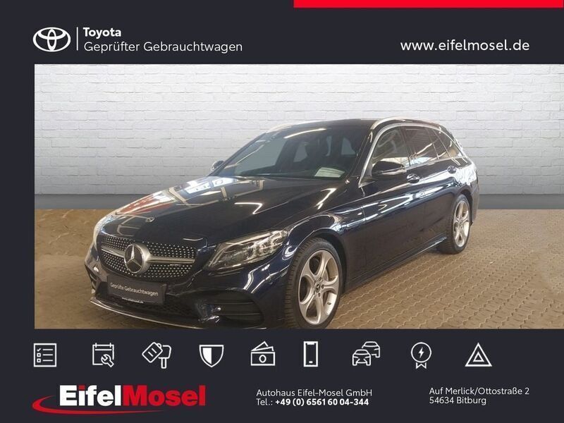 Cavansitblau metalliclack (metallic) Gebraucht 2018 Mercedes C300 AMG Kombi | 25.890 € (Fairer Preis) - Bild 1/4