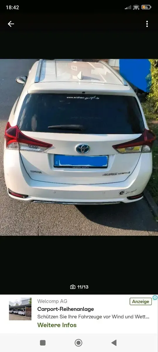 Gebraucht Toyota Auris Hybrid 99 PS (72 kW) 2015 Weiß Kombi