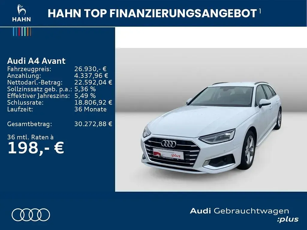 Gebraucht Audi A4 Advanced Plus 204 PS (150 kW) 2024 Weiß Kombi