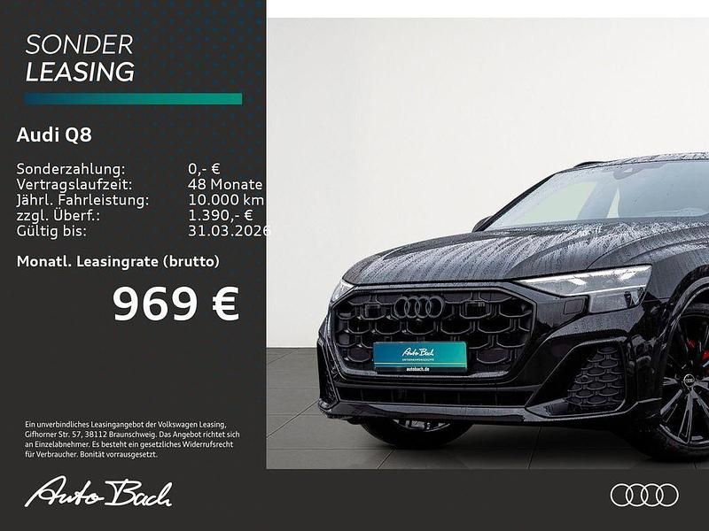 Neu Audi Q8 S-Line 286 PS (210 kW) 2025 Mythosschwarz metallic SUV