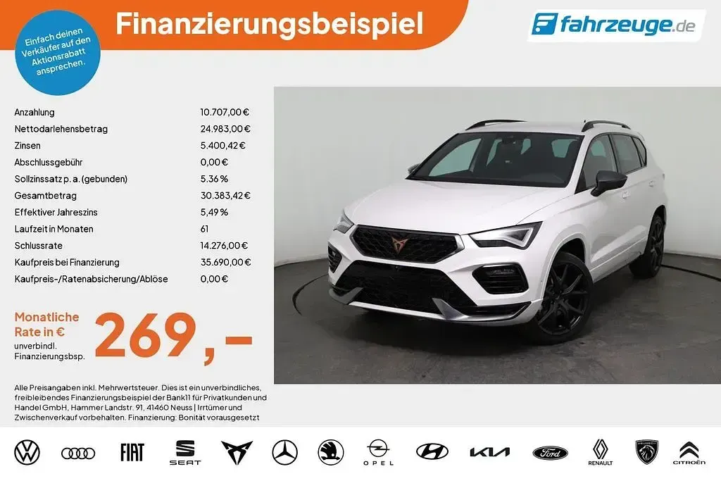 Neu Cupra Ateca 150 PS (110 kW) 2026 Weiß SUV