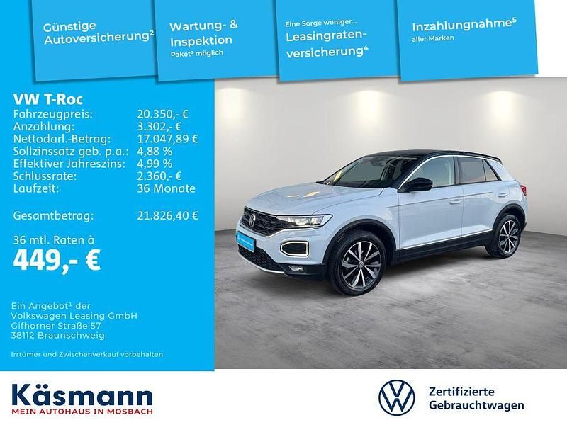 Gebraucht VW T-Roc Style 150 PS (110 kW) 2019 Silber SUV