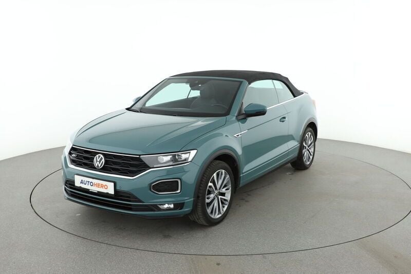 Grün Gebraucht 2021 VW T-Roc Cabriolet R-line Cabrio | 25.980 € (Guter Preis) - Bild 1/4
