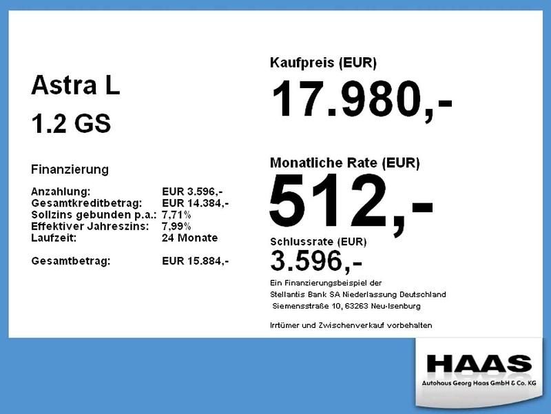 Gebraucht Opel Astra GS Line 131 PS (96 kW) 2023 Karbon schwarz Limousine