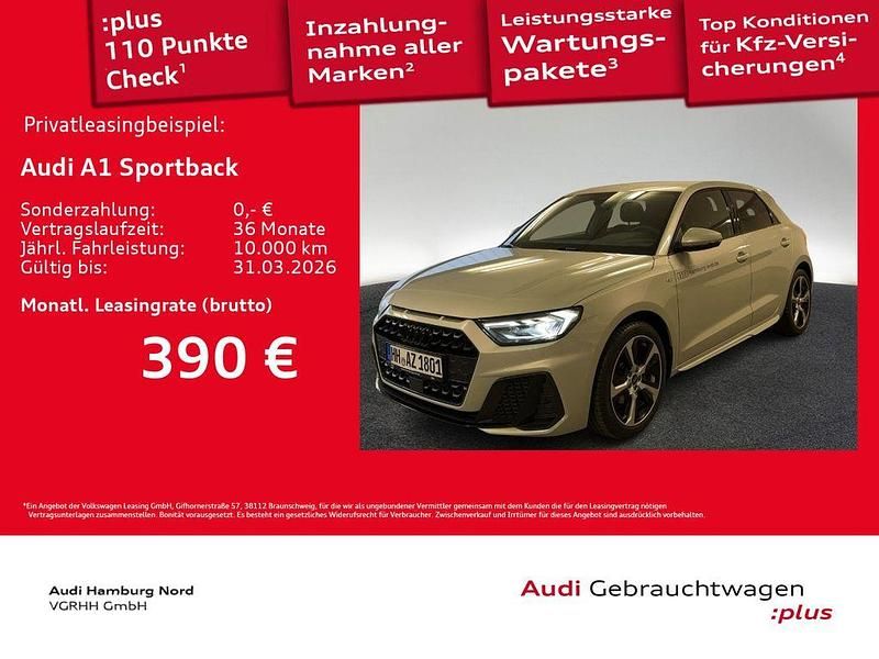 Silber Gebraucht 2025 Audi A1 Sportback S-Line Kleinwagen | 31.930 € (Teuer) - Bild 1/3