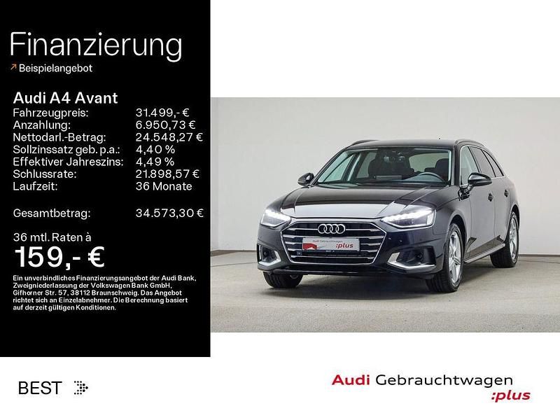 Mythosschwarz metallic (metallic) Gebraucht 2024 Audi A4 Advanced Kombi | 31.499 € (Fairer Preis) - Bild 1/4