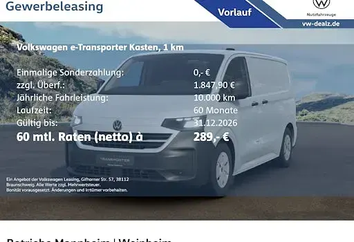 Neu VW T7 100 kW (136 PS) 2026 Weiß Van