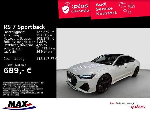 Weiß Gebraucht 2025 Audi RS7 Sportback Performance Kleinwagen | 127.879 € (Fairer Preis) - Bild 1/3