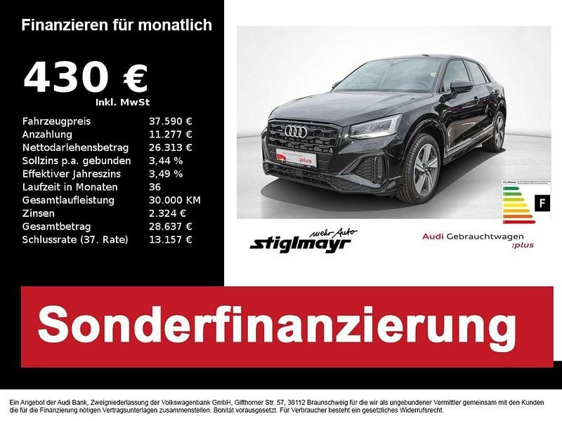 Mythosschwarz metallic Gebraucht 2024 Audi Q2 S-Line SUV | 37.590 € (Fairer Preis) - Bild 1/4
