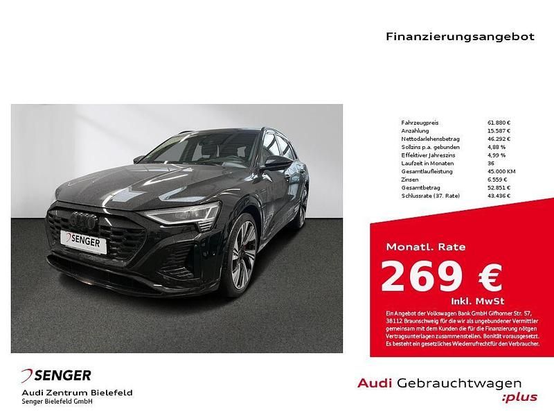 Mythosschwarz metallic Gebraucht 2023 Audi Q8 e-tron S-Line SUV | 61.880 € (Teuer) - Bild 1/4