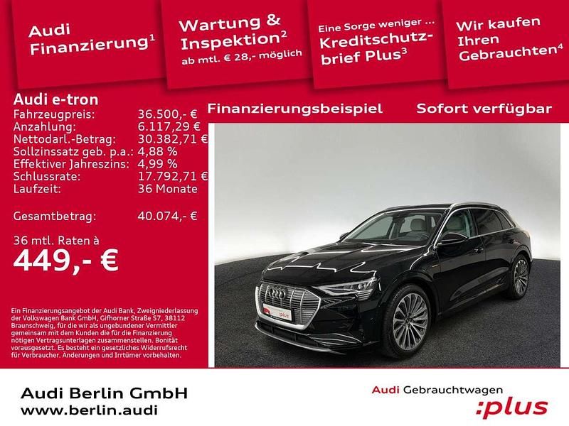 Mythosschwarz metallic Gebraucht 2022 Audi e-tron Advanced Plus SUV | 36.500 € (Fairer Preis) - Bild 1/3