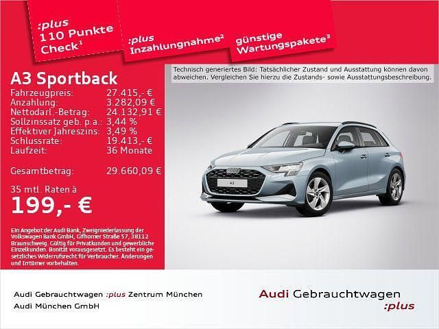 Pfeilgrau perleffekt Gebraucht 2024 Audi A3 Advanced Limousine | 26.436 € (Guter Preis) - Bild 1/2