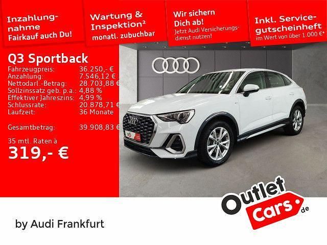Gletscherweiß metallic Gebraucht 2022 Audi Q3 Sportback S-Line SUV | 36.250 € (Fairer Preis) - Bild 1/2