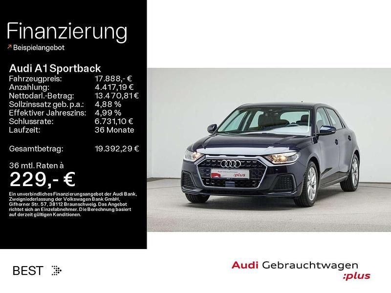 Firmamentblau metallic Gebraucht 2021 Audi A1 Advanced Plus Kleinwagen | 17.888 € (Fairer Preis) - Bild 1/2