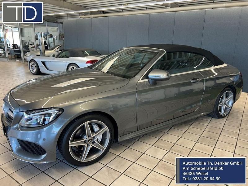 Grau Gebraucht 2017 Mercedes C180 AMG line Cabrio | 27.390 € (Etwas zu teuer) - Bild 1/4