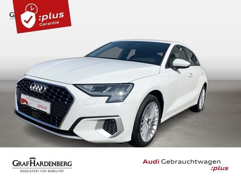 Weiß Gebraucht 2023 Audi A3 Sportback Advanced Limousine | 21.930 € (Superpreis) - Bild 1/4