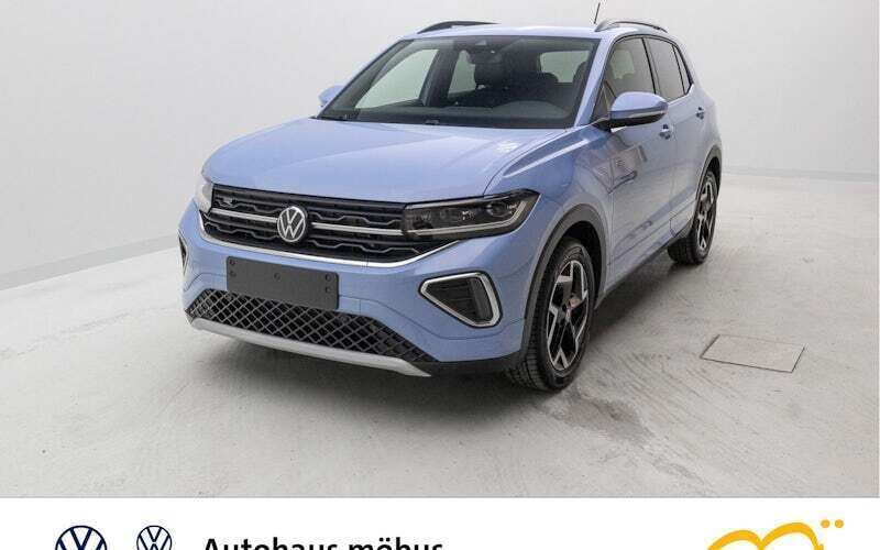 Clear blue metallic Neu 2025 VW T-Cross R-line SUV | 33.500 € (Teuer) - Bild 1/4