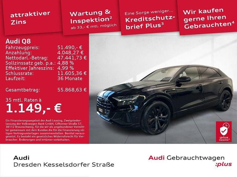 Gebraucht Audi Q8 Design 340 PS (250 kW) 2019 Orcaschwarz metallic SUV