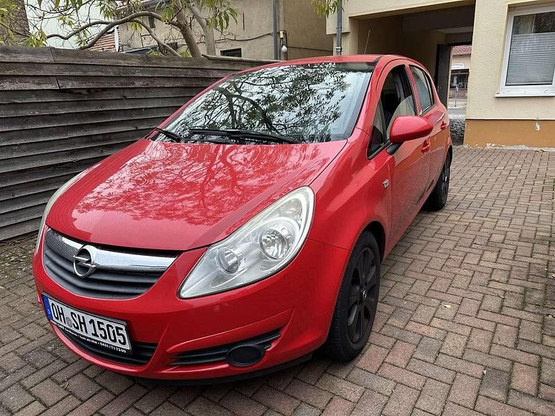 Rot Gebraucht 2008 Opel Corsa Limousine | 2.900 € (Etwas zu teuer) - Bild 1/4