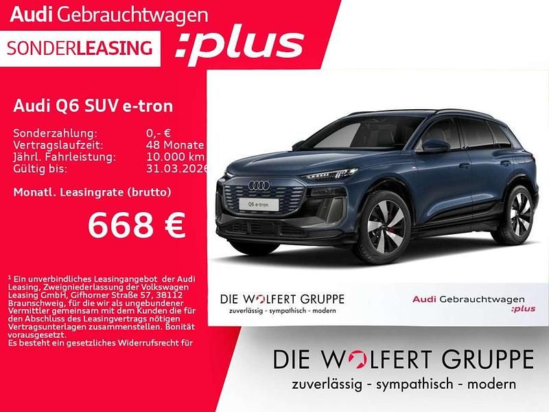 Plasmablau metallic Gebraucht 2025 Audi Q6 e-tron Ambiente SUV | 72.165 € (Teuer) - Bild 1/4