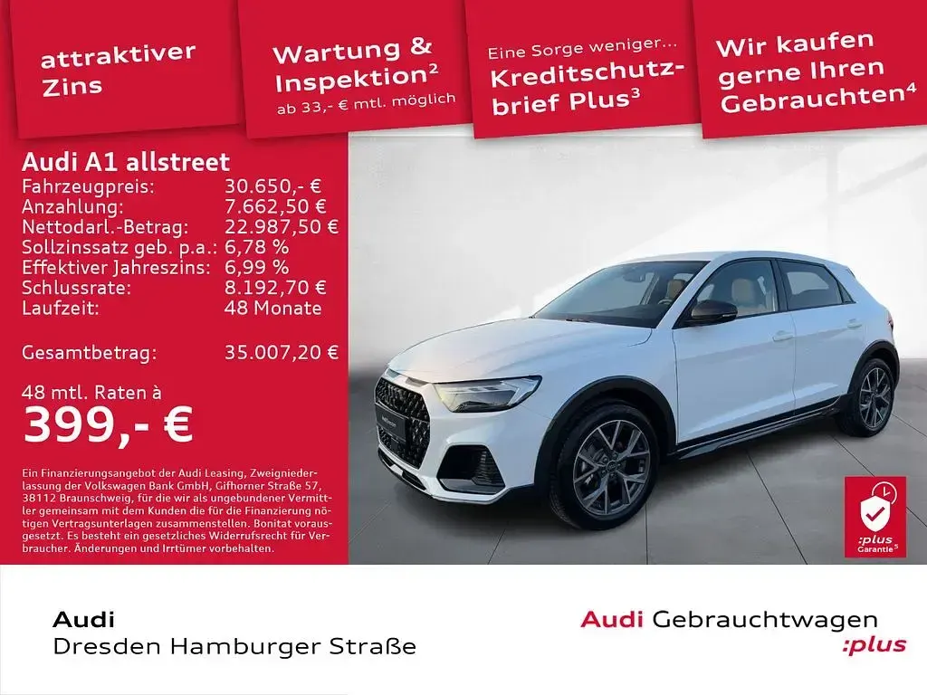 Neu Audi A1 Sport 116 PS (85 kW) 2026 Cortinaweiß SUV