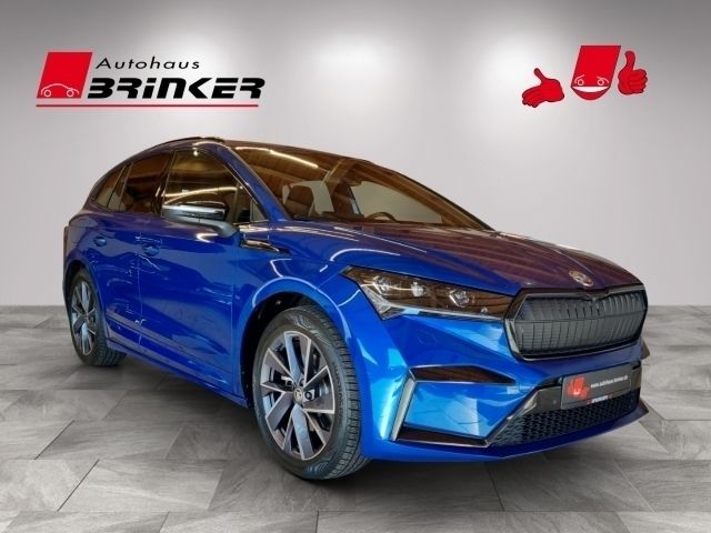 Blau Gebraucht 2023 Skoda Enyaq iV SportLine SUV | 36.860 € (Teuer) - Bild 1/4