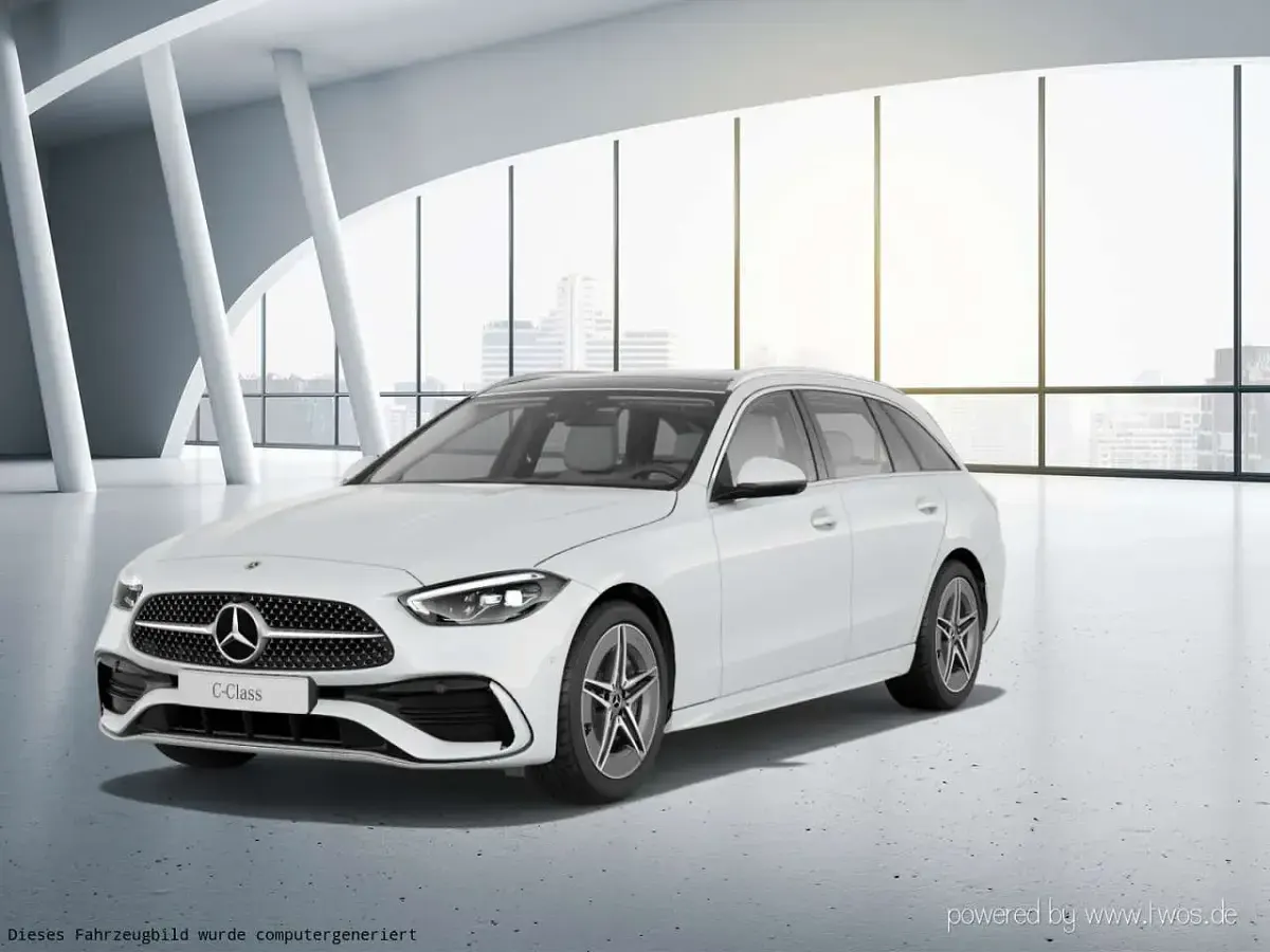 Gebraucht Mercedes C300 AMG line 258 PS (189 kW) 2023 Manufaktur opalithweiß bright Kombi
