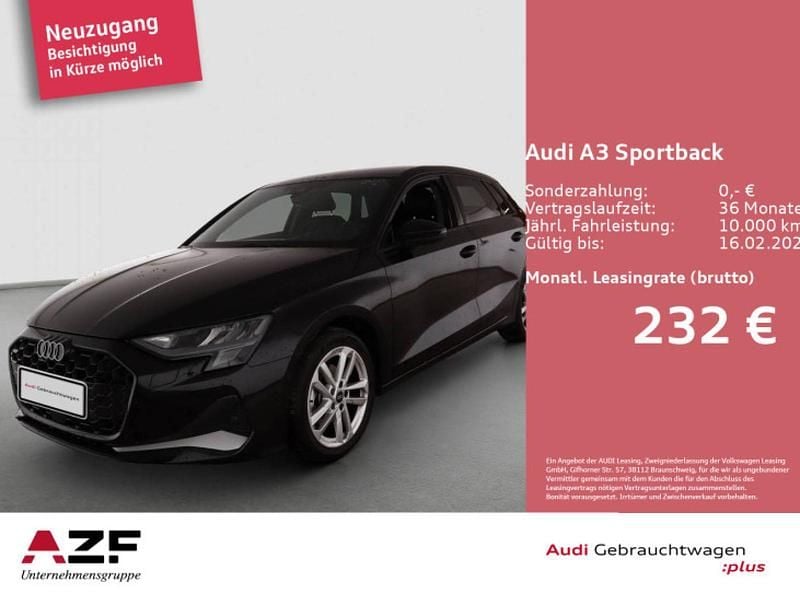 Mythosschwarz metallic Gebraucht 2025 Audi A3 Advanced Limousine | 29.980 € (Guter Preis) - Bild 1/4