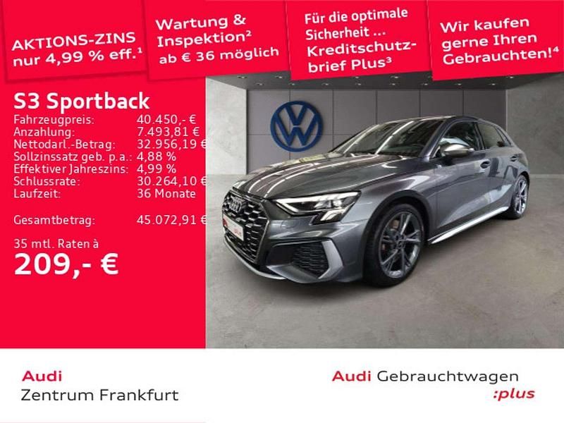 Daytonagrau perleffekt Gebraucht 2024 Audi S3 Design Limousine | 40.450 € (Guter Preis) - Bild 1/2