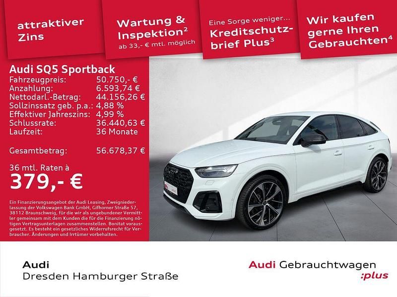 Ibisweiß Gebraucht 2022 Audi SQ5 Sportback Ambiente SUV | 50.750 € (Superpreis) - Bild 1/3