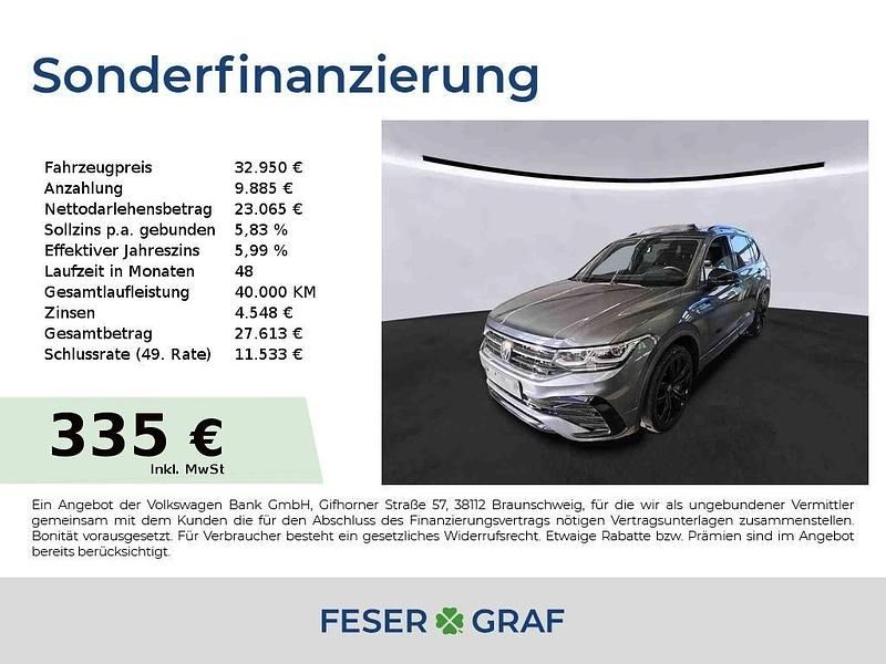 Platinumgrey Gebraucht 2022 VW Tiguan Allspace R-line SUV | 32.950 € (Fairer Preis) - Bild 1/4