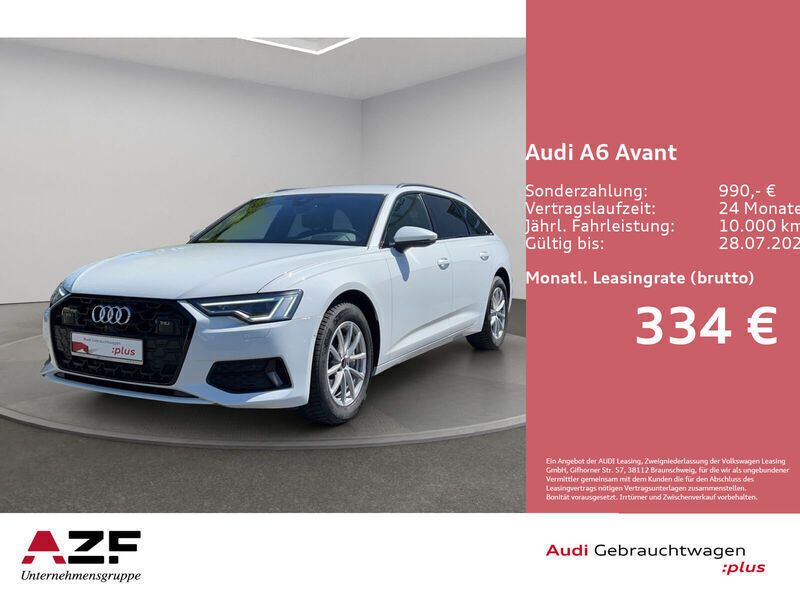 Gletscherweiß metallic Gebraucht 2024 Audi A6 Advanced Plus Kombi | 46.890 € - Bild 1/4