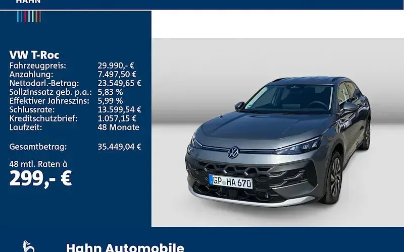 Gebraucht VW T-Roc Life 116 PS (85 kW) 2026 Grau SUV