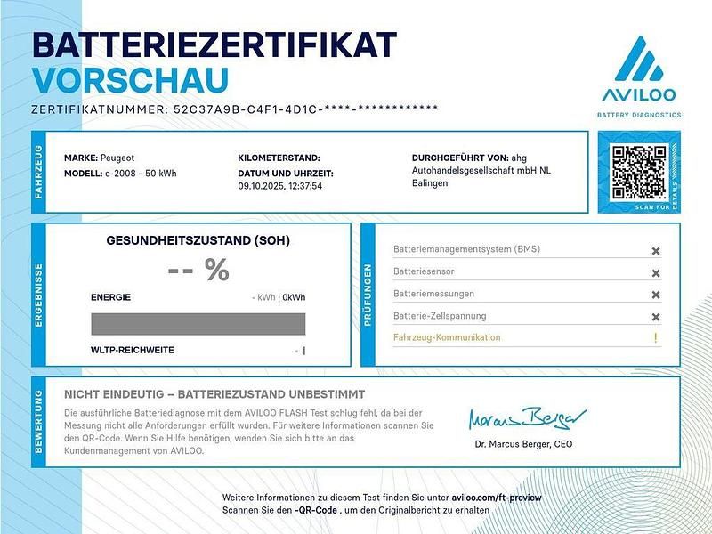 Gebraucht Peugeot e-2008 Active 100 kW (136 PS) 2021 Orange SUV