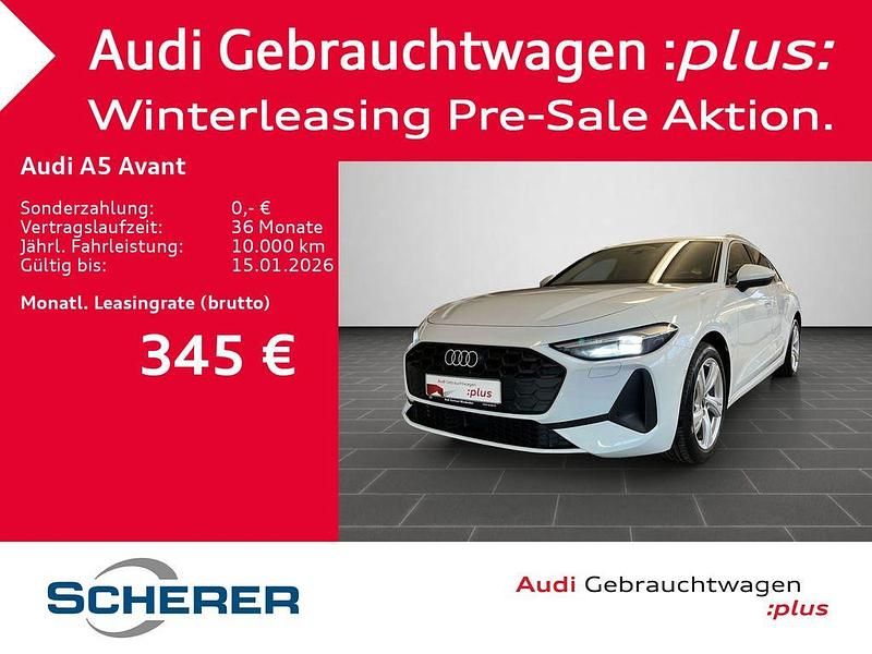 Gletscherweiß metallic (metallic) Gebraucht 2025 Audi A5 Basis Coupé | 39.890 € (Etwas zu teuer) - Bild 1/4