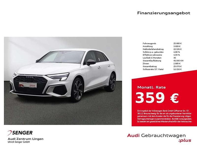 Ibisweiß Gebraucht 2021 Audi A3 e-tron S-Line Kleinwagen | 25.880 € (Fairer Preis) - Bild 1/4