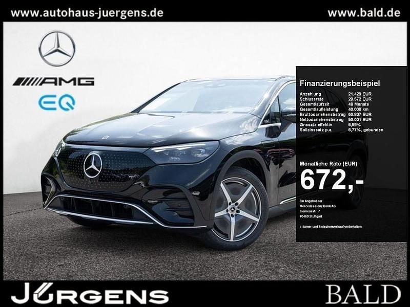 Schwarz obsidianschwarz metall Gebraucht 2024 Mercedes EQE500 AMG SUV | 77.880 € (Fairer Preis) - Bild 1/4