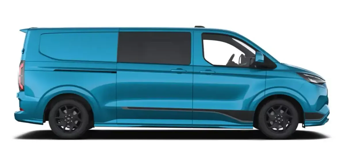 Neu Ford E-Transit Sport 160 kW (218 PS) 2026 Digital aqua blue metallic Van