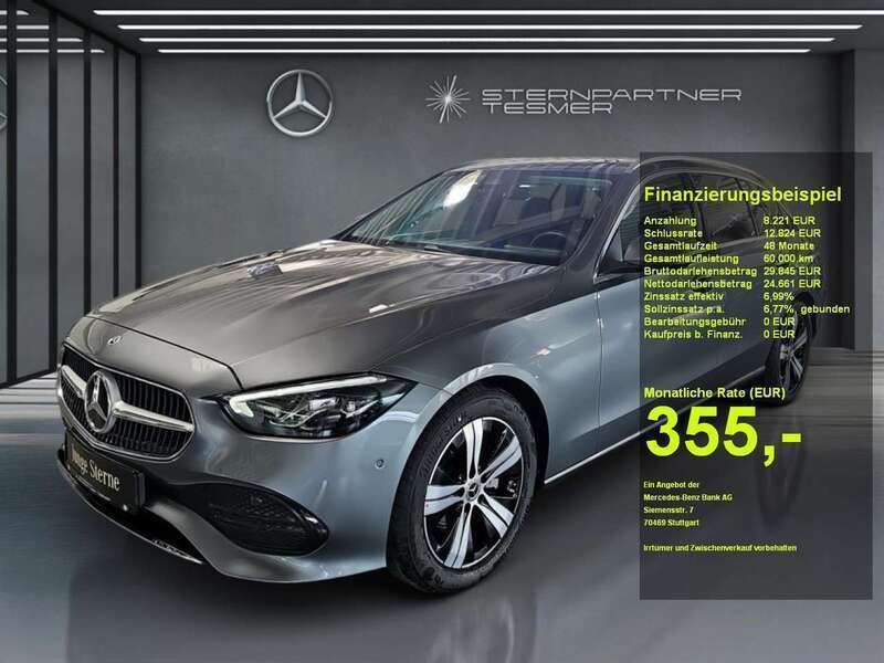 Selenitgrau metallic Gebraucht 2024 Mercedes C180 Avantgarde Kombi | 32.883 € (Guter Preis) - Bild 1/3