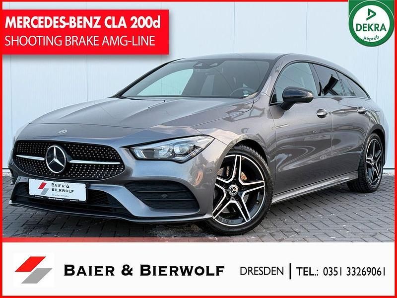 Mountaingrau met. Gebraucht 2020 Mercedes CLA200 Shooting Brake AMG line Kombi | 26.990 € (Fairer Preis) - Bild 1/4