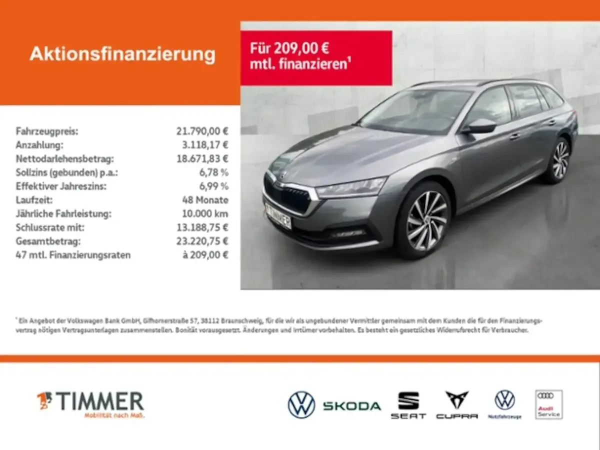 Gebraucht Skoda Octavia Ambition 150 PS (110 kW) 2023 Grau Kombi